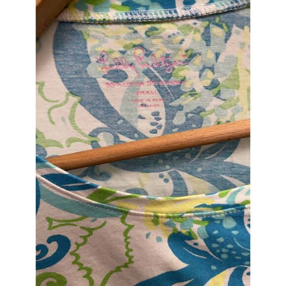 Lilly Pulitzer Shirt Women’s Size S Karrie Top Green Blouse - Picture 2 of 5